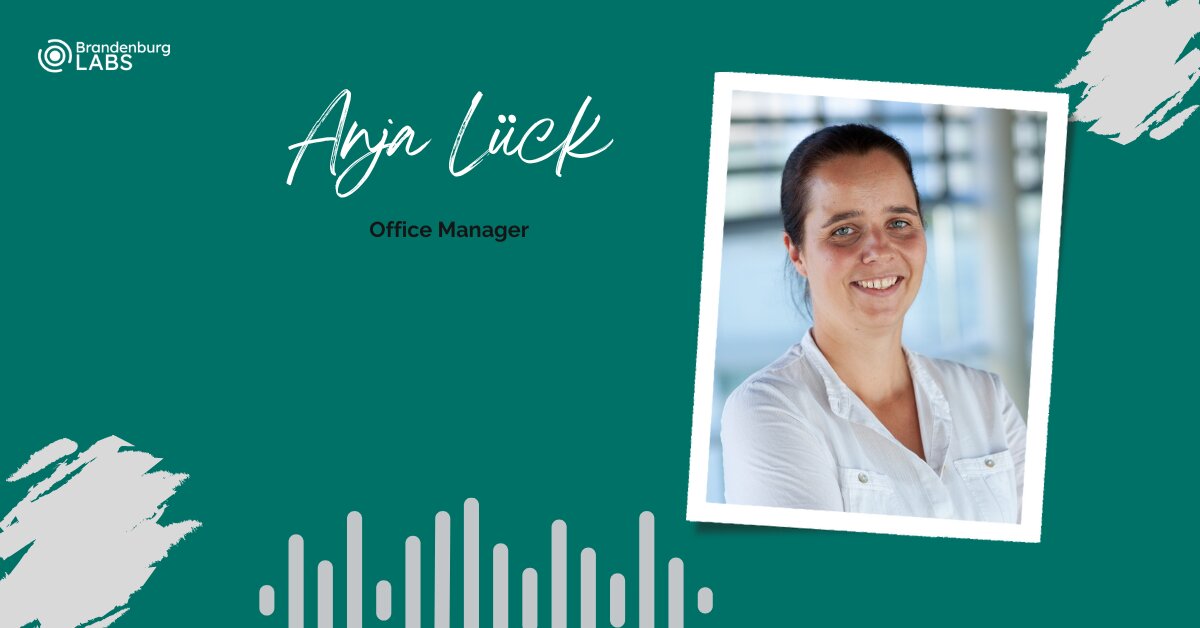 Portrait of Anja Lück, Office Manager at Brandenburg Labs